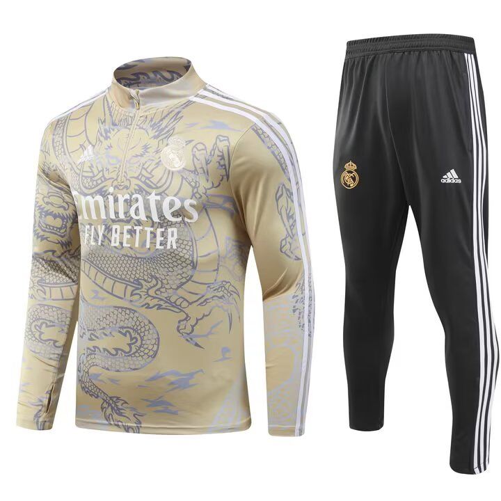 AAA Quality Real Madrid 23/24 Tracksuit - Golden Dragon